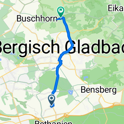 Paul-Gerhardt-Straße 6, Bergisch Gladbach nach Mutzbroicher Straße 17, Odenthal