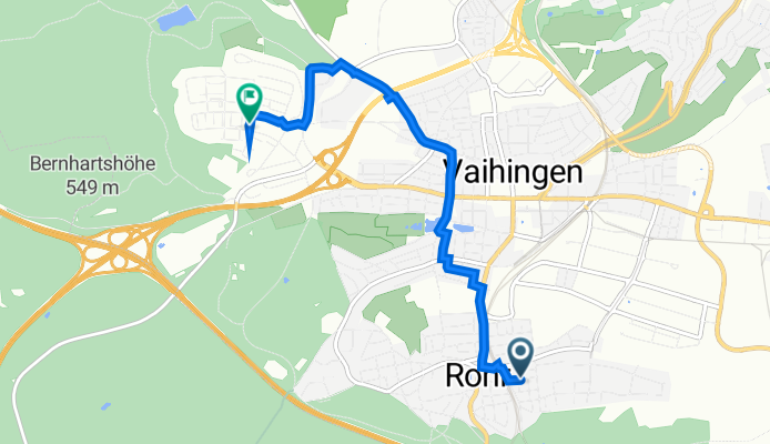 Egelhaafstraße 30, Stuttgart to Montanastraße 18, Stuttgart