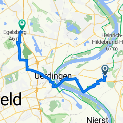 Brockenstraße 4, Duisburg nach Bahnhofstraße 287, Moers