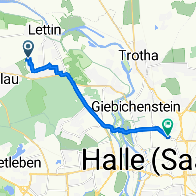 Salzbinsenweg 2, Halle (Saale) nach Ludwig-Wucherer-Straße 10, Halle (Saale)