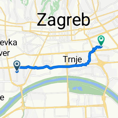 Ulica Antona Dolenca 16, Zagreb to Ulica Pere Budmanija 5, Zagreb