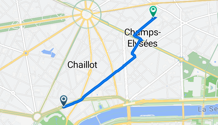 27–41 Avenue du Président Wilson, Paris à 29 Rue de Berri, Paris