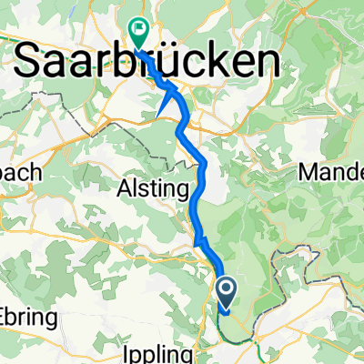 Zum Bergwald 1, Kleinblittersdorf nach Am Hauptbahnhof 6-12, Saarbrücken