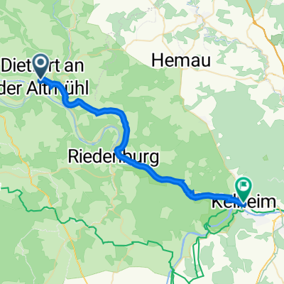 Bahnhofstraße 39, Dietfurt an der Altmühl nach Donaustraße 1–19, Kelheim