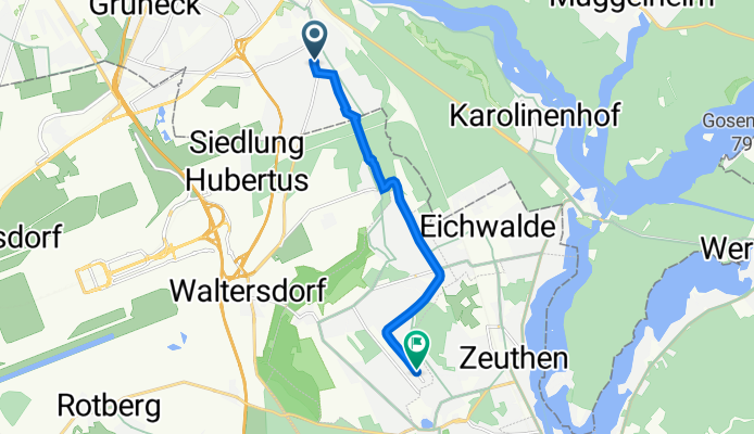 Waltersdorfer Straße 107, Berlin nach Herweghstraße 82, Schulzendorf