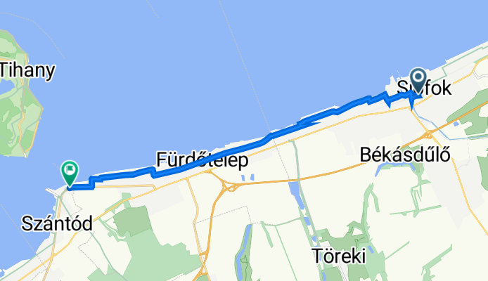 Fő tér 23, Siófok to Rév utca 16, Szántód
