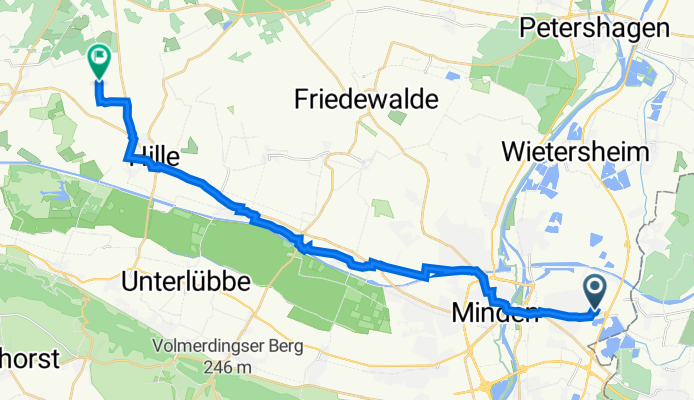 Fuhrenkamp 6, Minden nach Osterheider Straße 49–103, Hille