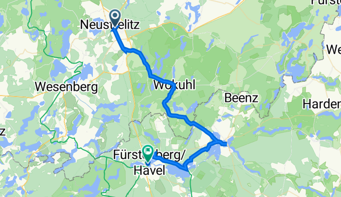 Rudi-Arndt-Platz 2, Neustrelitz nach Fürstenberg/Havel