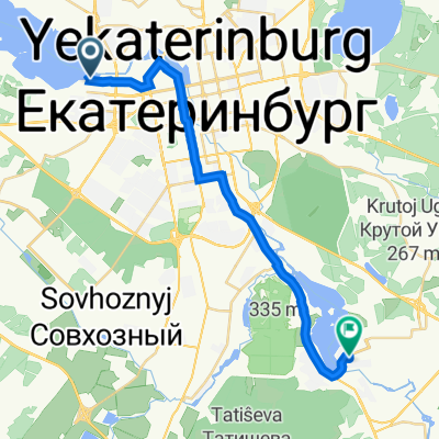 От улица Кирова 40, Екатеринбург до улица Бородина 11, Екатеринбург