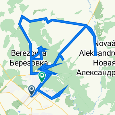 От улица Гафиатуллина 34А, Бугульма до улица Сокольская 13, Бугульма