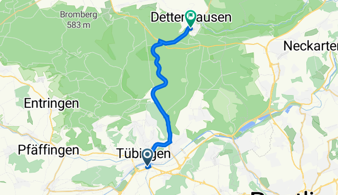 Europaplatz 9, Tübingen nach Ostmarkstraße 8, Dettenhausen
