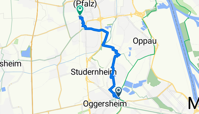 Prälat-Caire-Straße 20, Ludwigshafen am Rhein nach Eisenbahnstraße 3, Frankenthal (Pfalz)
