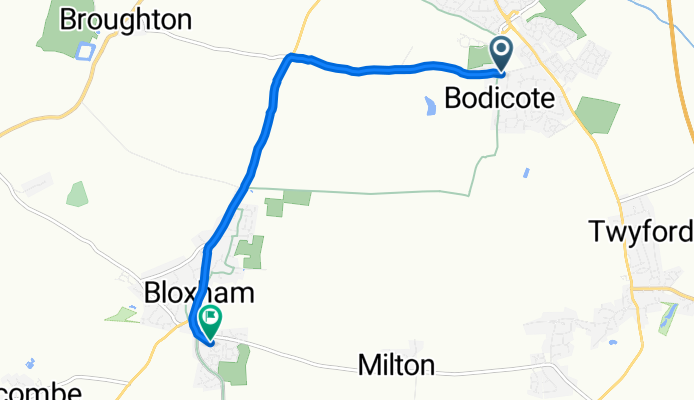 Hornton End, Broad Gap, Banbury to 8 Aldous Dr, Banbury