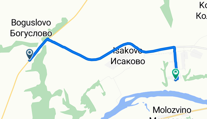 От 28К-0396 до Центральная улица, Большое Пищалино