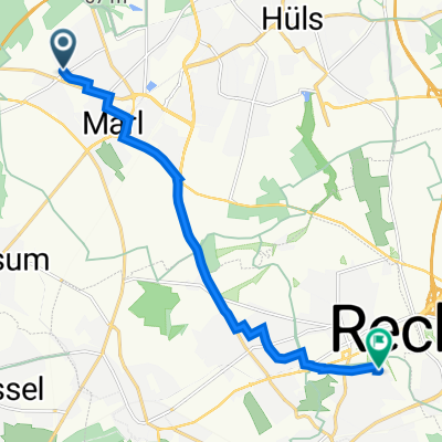 Otto-Haarmann-Straße 1, Marl nach Reichenberger Straße 11, Herten