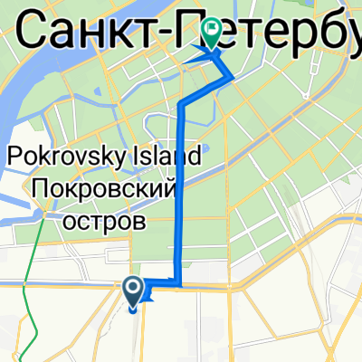 От набережная Обводного канала 120, Санкт-Петербург до Гороховая улица 16/71, Санкт-Петербург