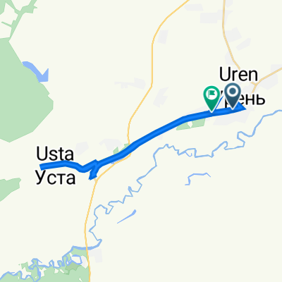 От улица Ленина 118, Урень до улица Ленина 198, Урень
