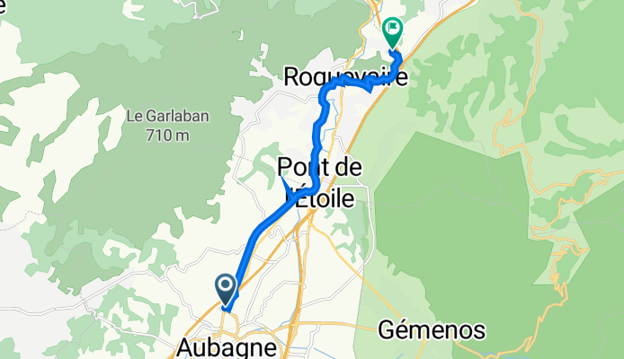 33 Avenue Roger Salengro, Aubagne to 369 Chemin de la Rouveirolle, Roquevaire