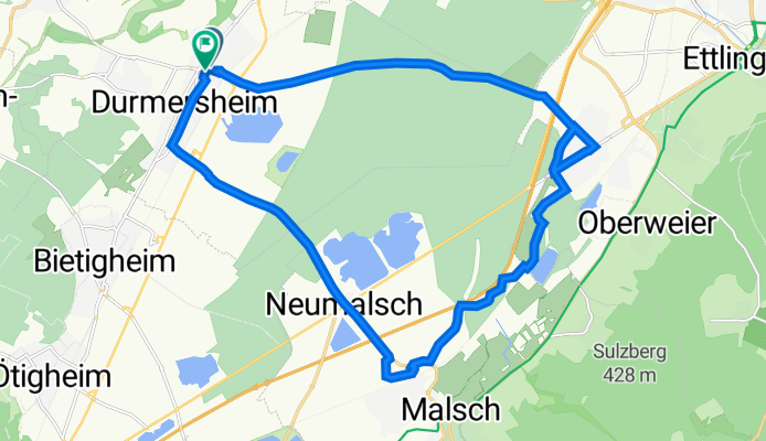 Gewerbestraße 2, Durmersheim nach Friedrich-Ebert-Straße 8, Durmersheim