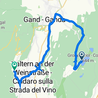 Montiggler Straße 55, Appiano sulla strada del vino nach Marienweg 2, Kaltern