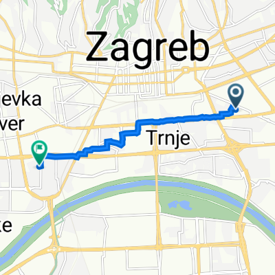 Radnička cesta 46, Zagreb to Ulica Antona Dolenca 16, Zagreb