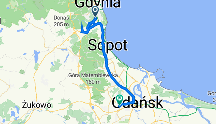 Łużycka 6E, Gdynia do Łostowicka 9, Gdańsk