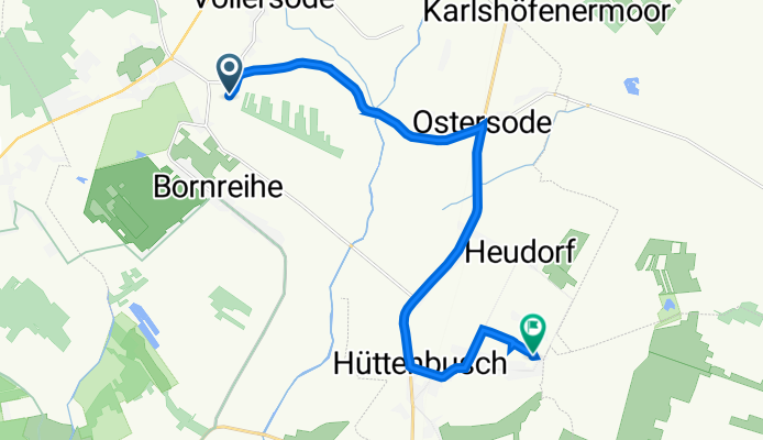 Depensegen 16, Vollersode nach Fünfhausen 50, Worpswede