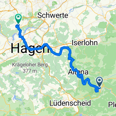 Friedenstraße 1, Werdohl nach Neue Straße 30, Herdecke