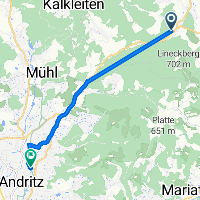 Rinneggerstraße 41, Oberschöckl to Hans-Mauracher-Straße 10, Graz