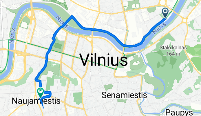 Olimpiečių g., Vilnius to J. Basanavičiaus g. 30, Vilnius