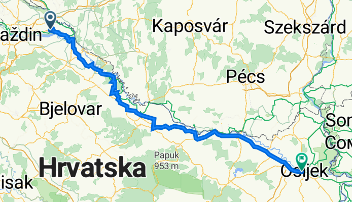 Ulica Vladimira Nazora 4, Draškovec nach Županijska ulica 4, Osijek