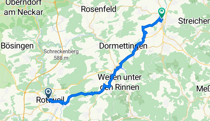 Oberndorfer Straße 7, Rottweil nach L 365, Balingen