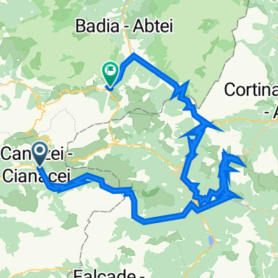 Canazei, Passos Fedaia, Giau, Falzarego, Valparola to Corvara