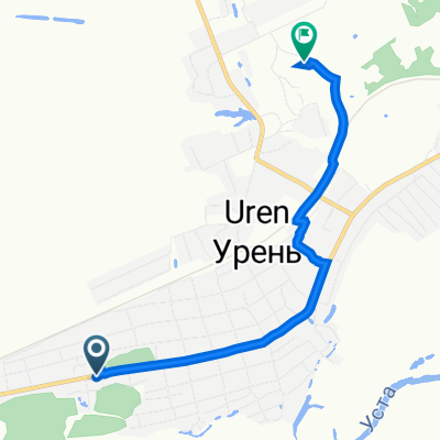 От улица Ленина 204, Урень до улица Механизаторов 41, Урень