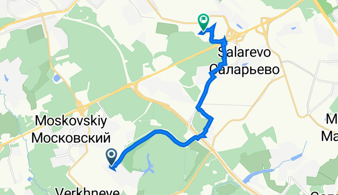 От улица микрорайон 1-й 57, Москва до без названия № 17/2Д, Москва