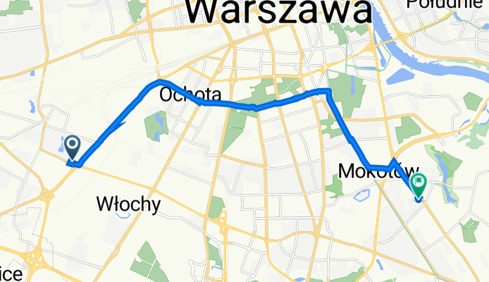Czereśniowa 3, Warszawa do Powsińska 31, Warszawa