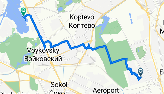 Астрадамская улица, 1 к1, Москва до Ленинградское шоссе, 39 с6, Москва