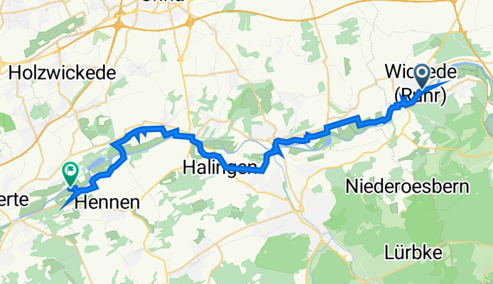 Isenstraße 3, Wickede (Ruhr) nach Zum Wellenbad 7, Schwerte
