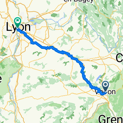 37 Boulevard Franklin Roosevelt, Voiron to 28 Rue Vaubecour, Lyon