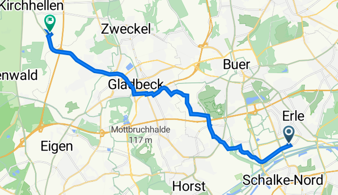 Route nach Schwarthoffstraße 2, Bottrop