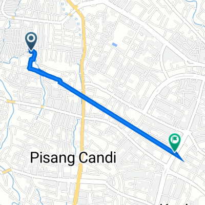 Jalan Bendungan Wlingi 30, Kecamatan Lowokwaru to Jalan Besar Ijen 39, Kecamatan Klojen
