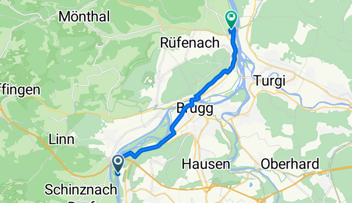 Badstrasse 55, Schinznach Bad nach Sonnmattweg 4, Villigen