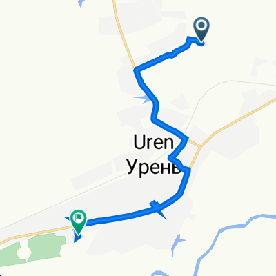 От улица Механизаторов 35, Урень до Лесная улица 11, Урень