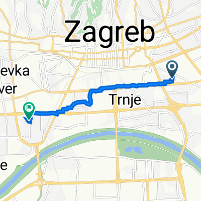 Ulica Pere Budmanija 1, Zagreb to Ulica Antona Dolenca 16, Zagreb