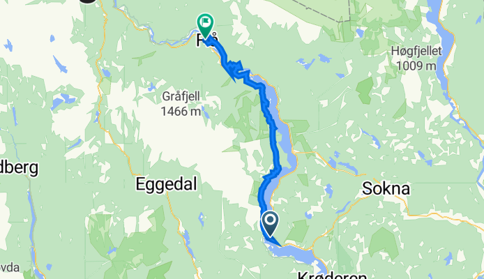 Krøderfjordveien 1675, Noresund to Svingelie 6, Flå