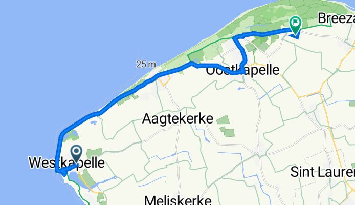 Zuidstraat 1, Westkapelle nach Lijdijkweg 5, Vrouwenpolder