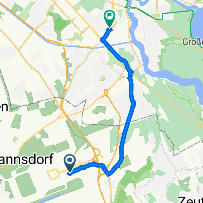 Hugo-Eckener-Allee 11, Schönefeld nach Glienicker Weg 122, Berlin