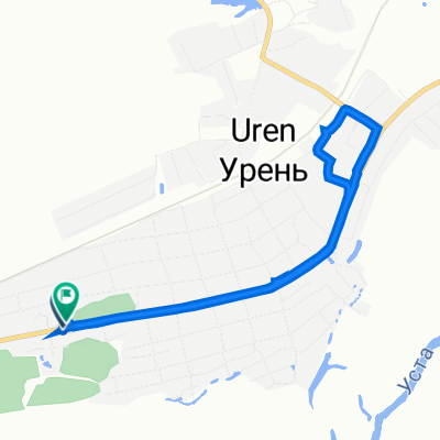 От улица Ленина 204, Урень до улица Ленина 159, Урень