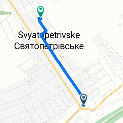маршрут с вулиця Польова 166, Святопетрівське