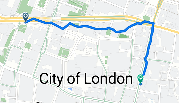 3 Shelley House, Noble St, London to 8-10 Moorgate, London